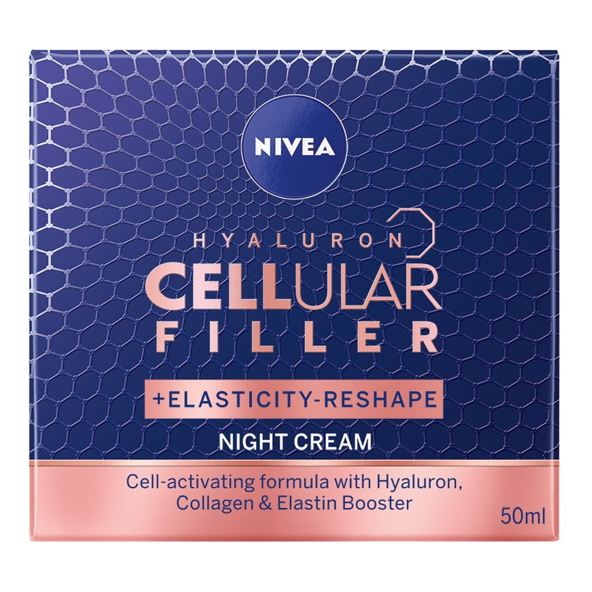 Nivea Hyaluron Cellular Filler+ Elasticity Reshape Przeciwzmarszczkowy krem na noc 50ml