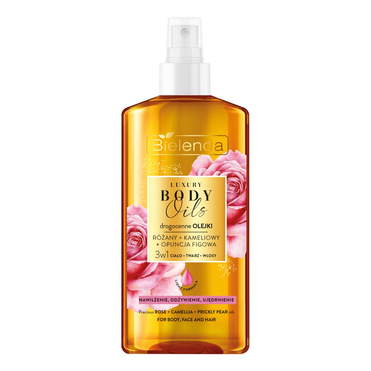 Bielenda Luxury Body Oils Olejek do ciała 3w1 Drogocenne olejki: Różany Kameliowy Opuncja figowa 150ml