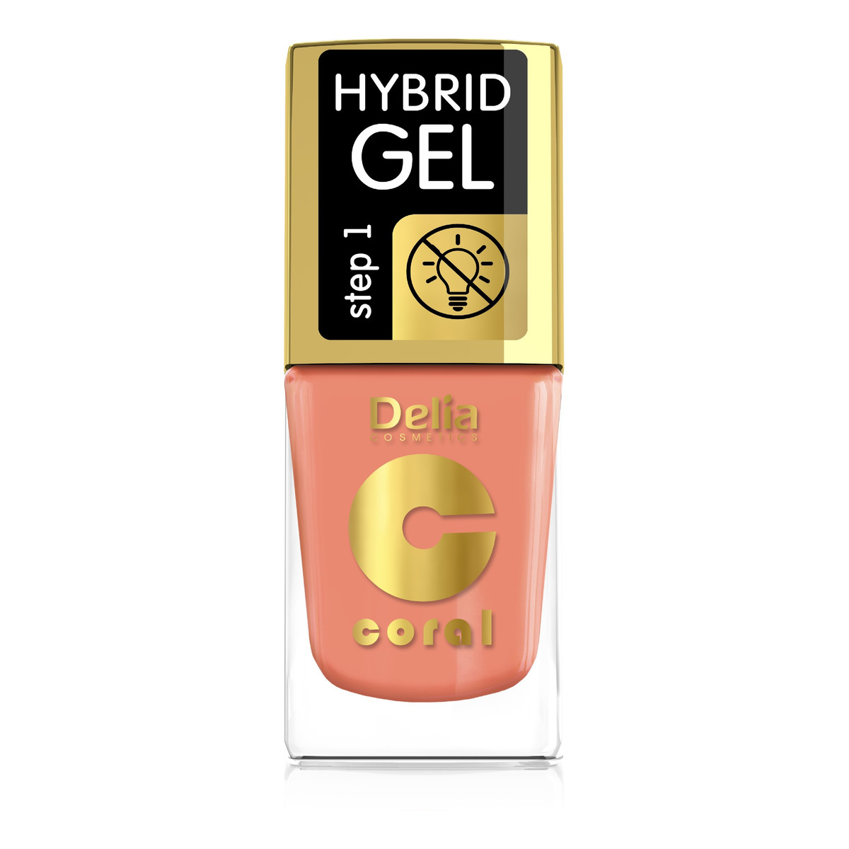 Delia Hybrid Gel Coral Lakier Do Paznokci 11ml