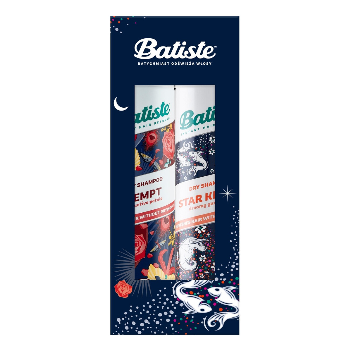 Batiste Zestaw tempt + star kissed suche szampony do włosów 200ml + 200ml
