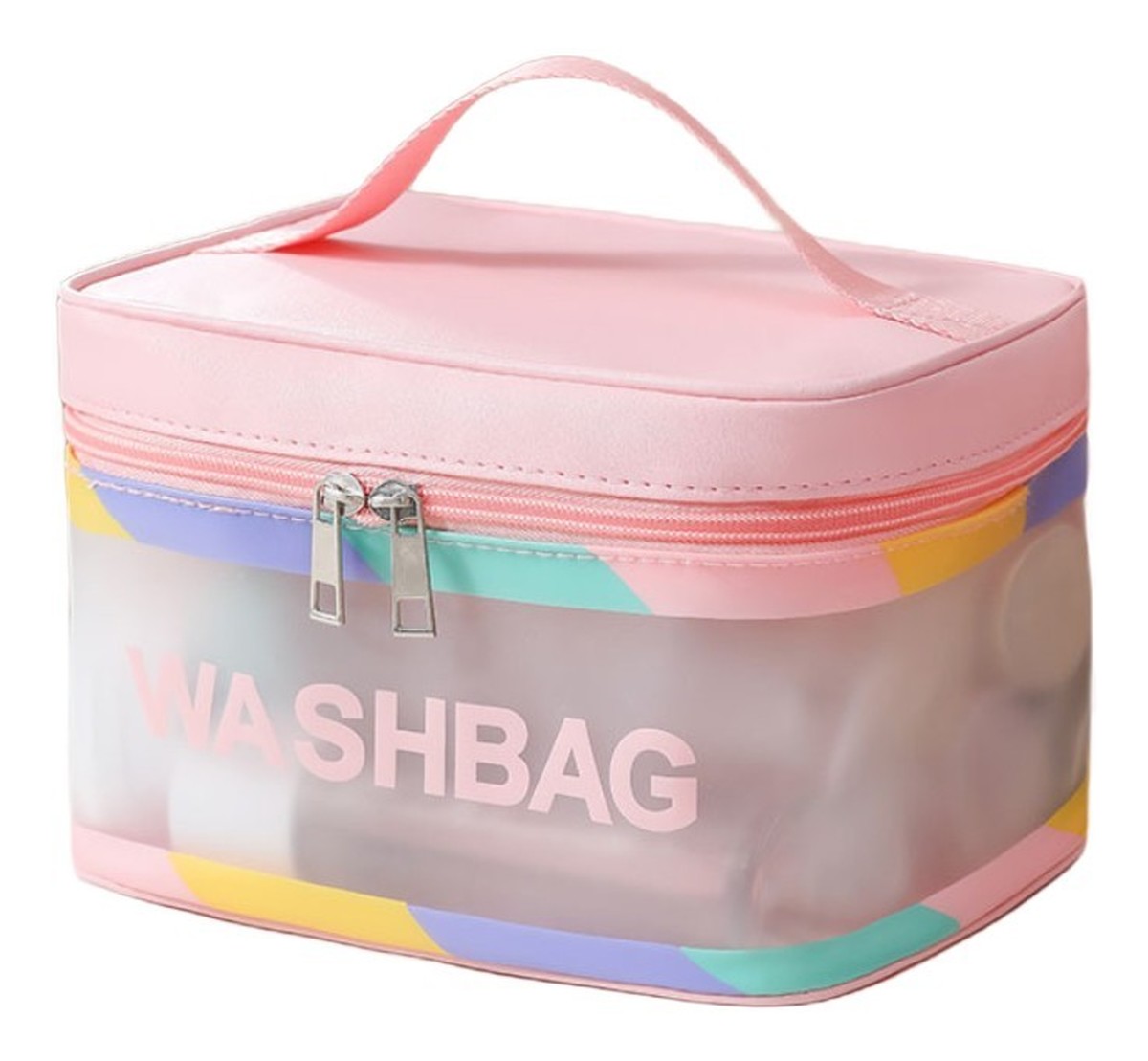 Kuferek damski washbag-różowy (ks74) 1szt