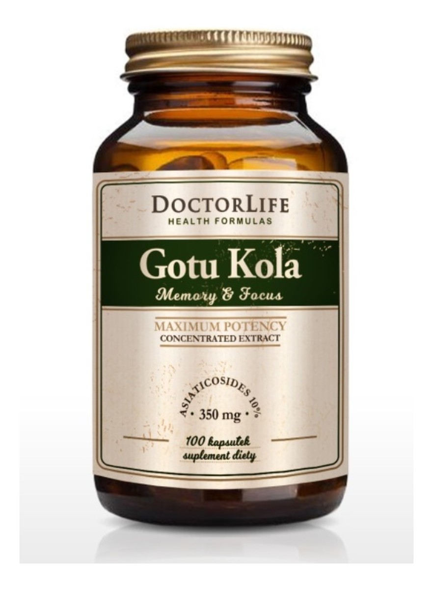 Gotu kola ekstrakt standaryzowany 350mg suplement diety 100 kapsułek