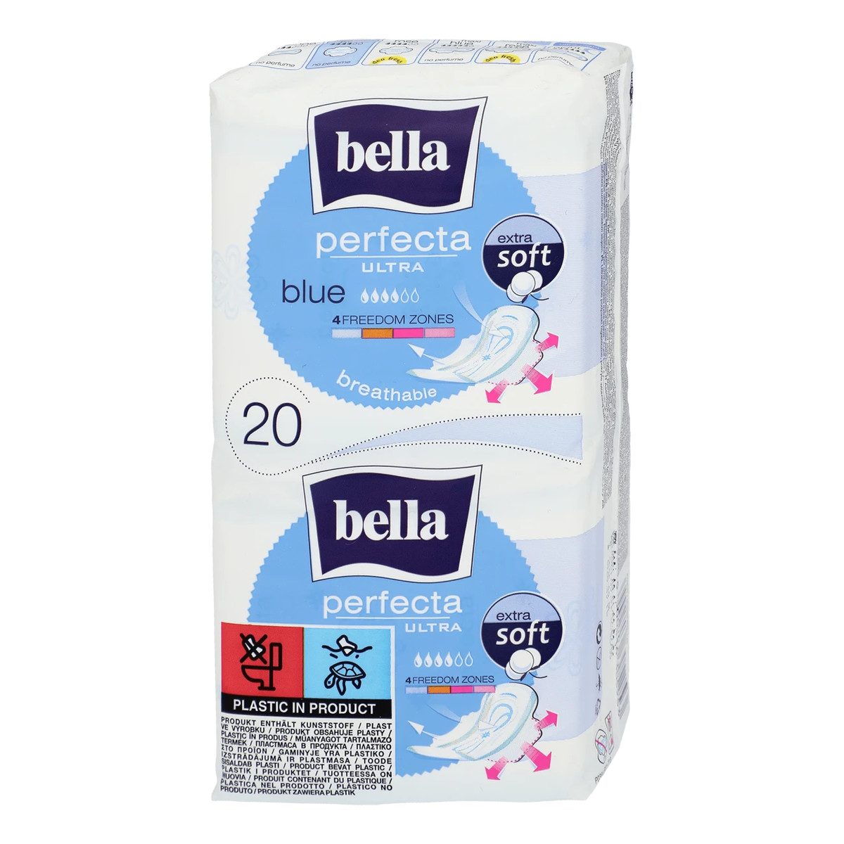 Bella Perfecta Blue Podpaski ze skrzydełkami 20 sztuk