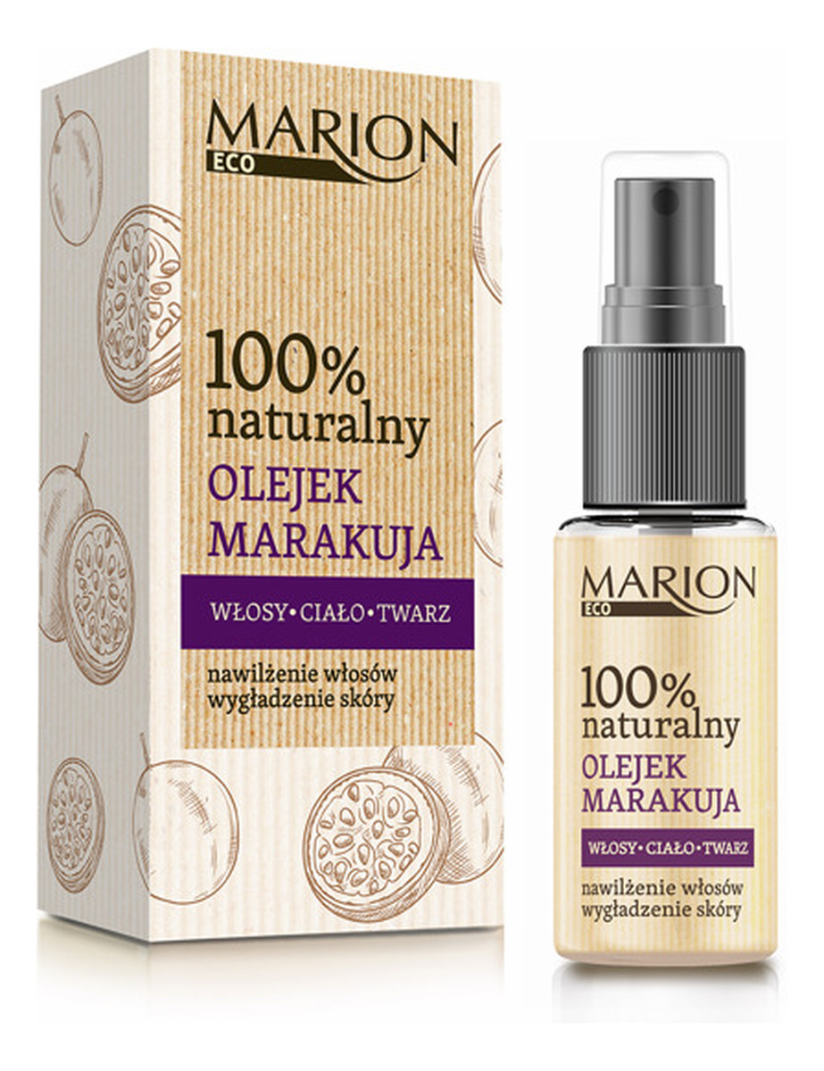 100% Naturalny olejek z marakują do twarzy ciała i włosów
