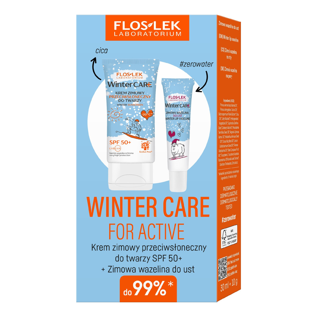 FlosLek Zestaw prezentowy winter care ( krem ochronny zimowy 30 ml + wazelina do ust 10g)