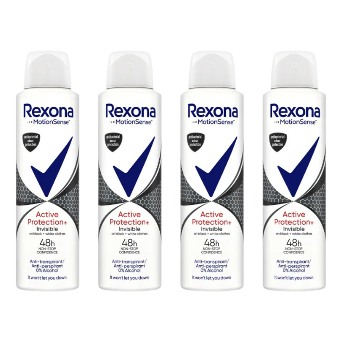 Rexona Active Protection+ Invisible Antyperspirant w sprayu dla kobiet 4x150ml