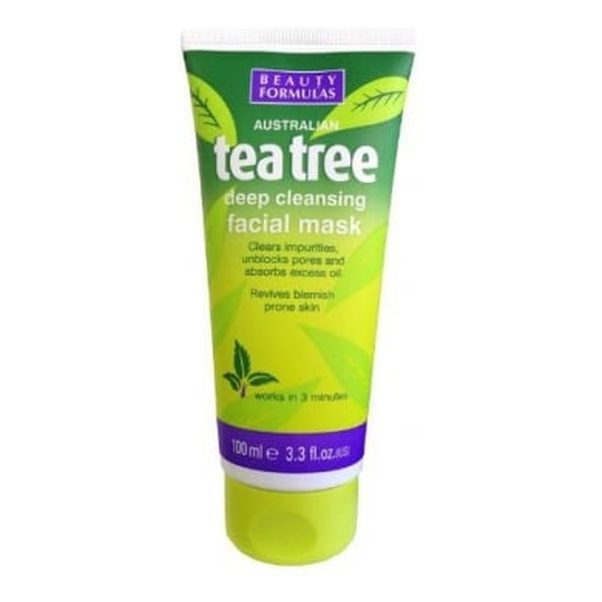 Beauty Formulas Tea Tree Maska Glinkowa Do Twarzy Oczyszczająca 100ml