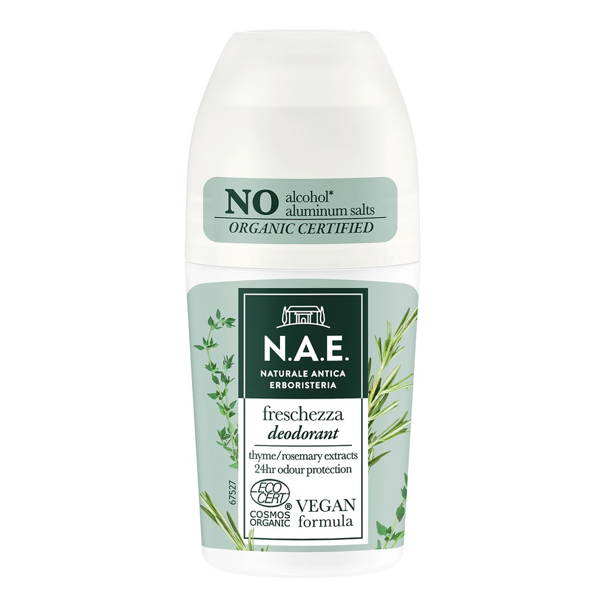 N.A.E Freschezza Deodorant dezodorant w kulce z ekstraktem z rozmarynu i liści organicznego tymianku 50ml