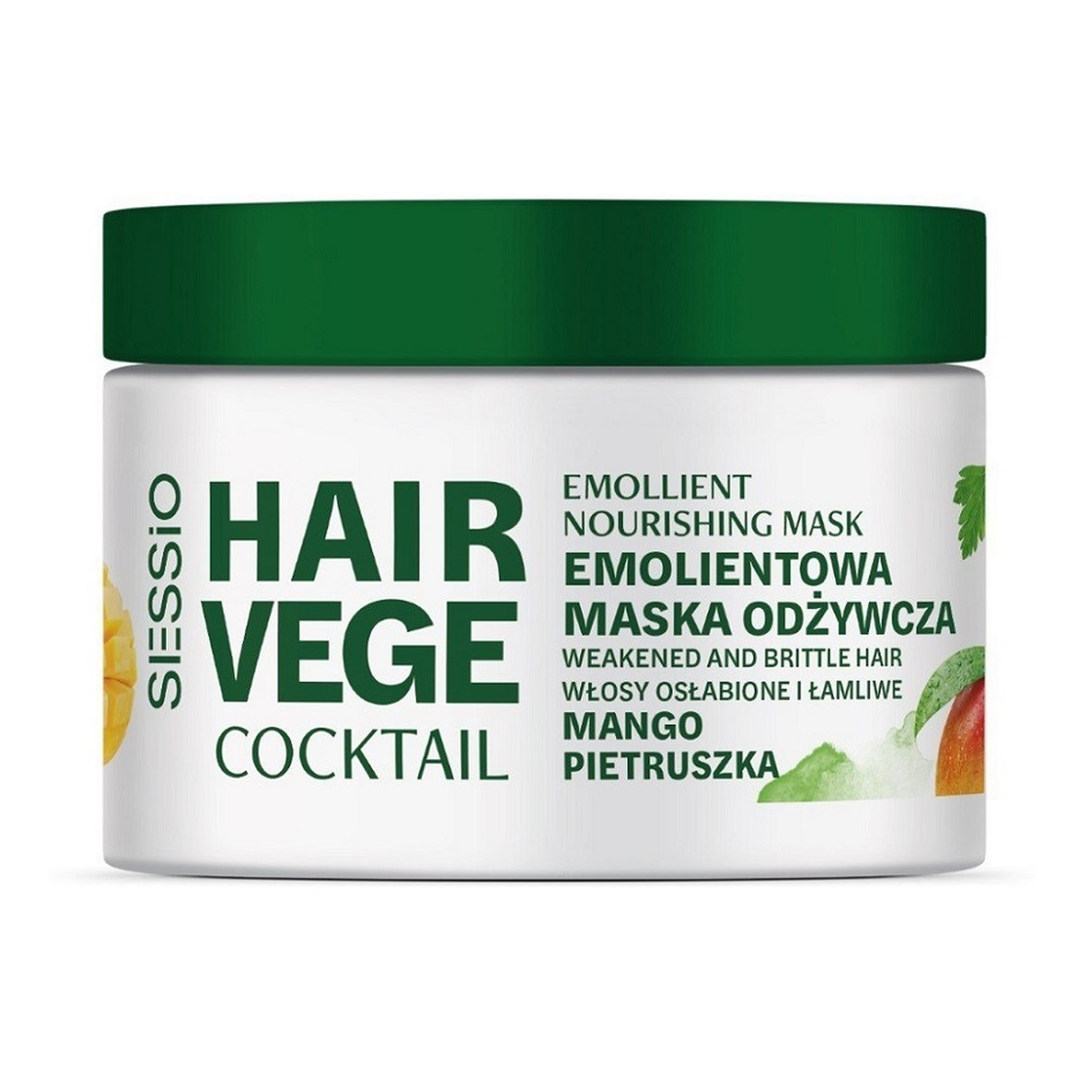 Sessio Hair Vege Cocktail Hair vege cocktail emolientowa maska odżywcza do włosów mango i pietruszka 250g