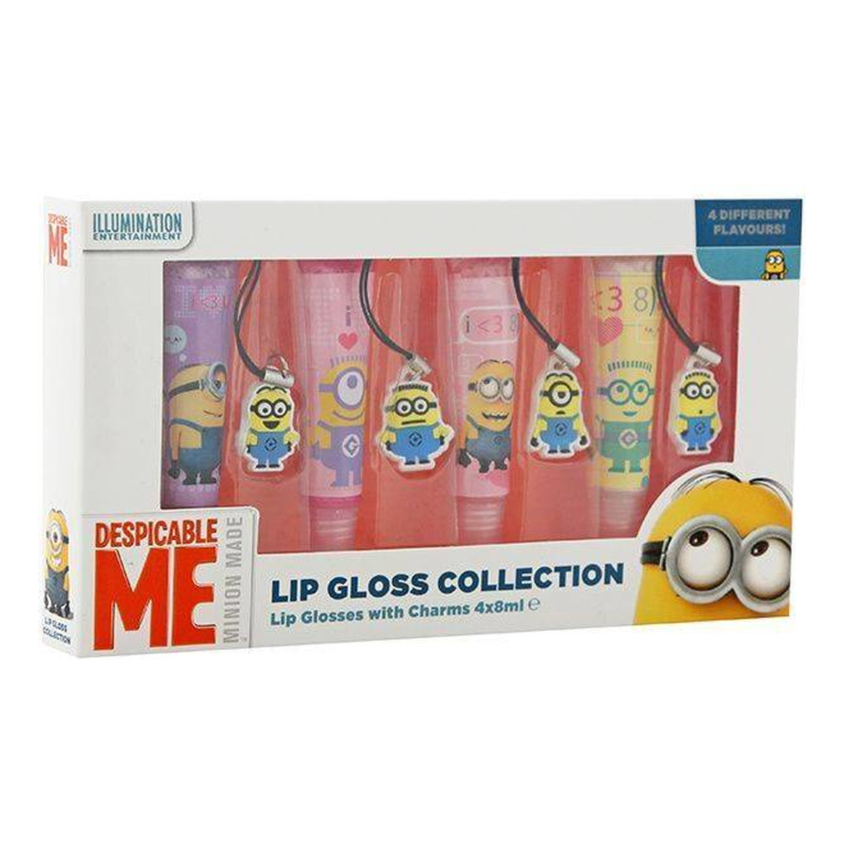 Corsair Despicable Me Minion błyszczyk do ust 4x8ml + przywieszka 4szt