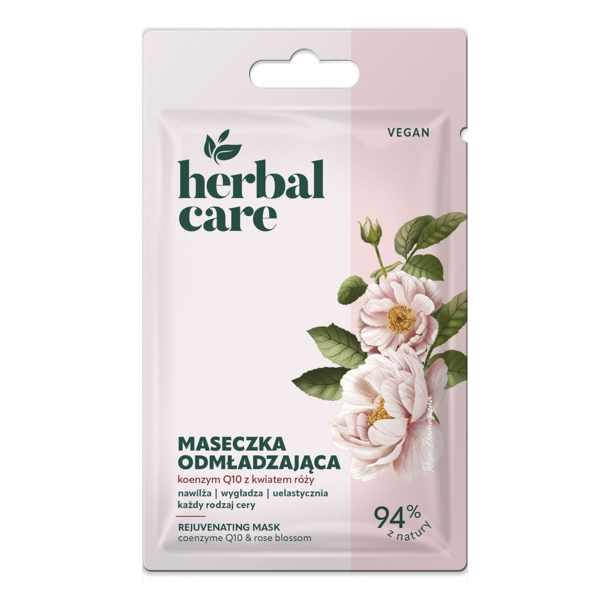 Farmona HERBAL CARE Vegan Odmładzająca maseczka na twarz koenzym Q10 z kwiatem róży 7g