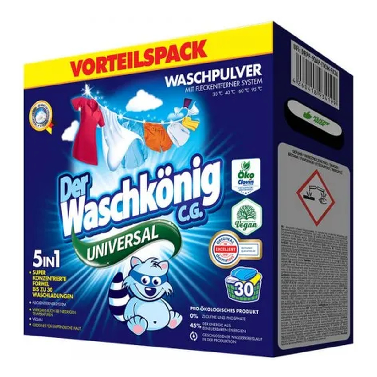 Der Waschkönig Proszek do prania Universal 30 prań 1950g