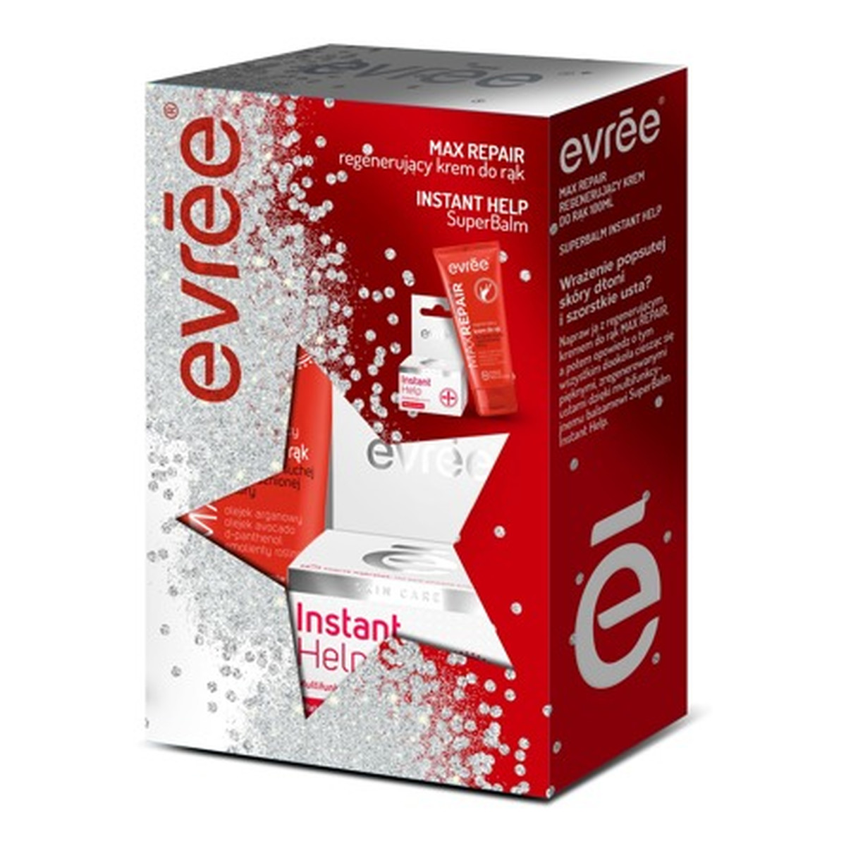 Evree Zestaw prezentowy (Max Repair krem do rąk 100ml + Instant Help-balsam 10ml)