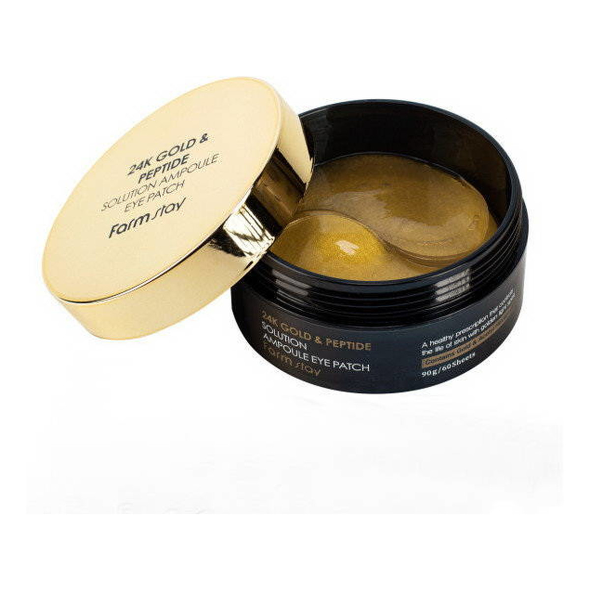 Farmstay 24K Gold & Peptide Perfect Ampoule Eye Patch płatki pod oczy z 24-karatowym złotem i peptydami 60szt.