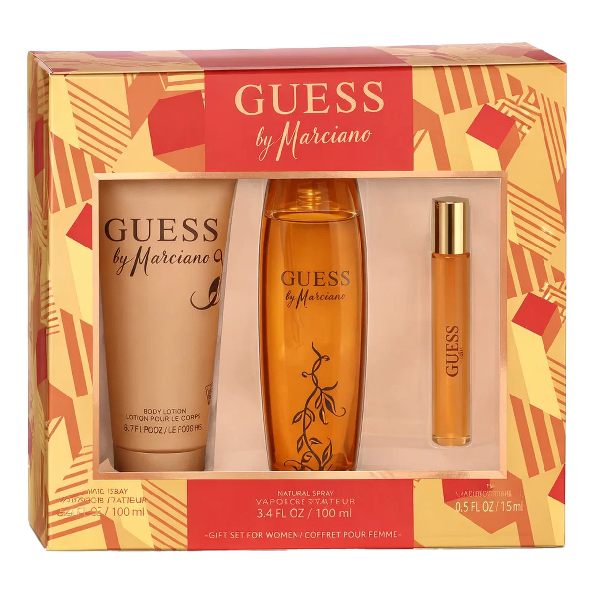 Guess By Marciano EDP spray 100ml + BODY LOTION 200ml + MINIATURA EDP spray 15ml woda perfumowana spray 100ml + balsam 200ml + miniatura spray 15ml