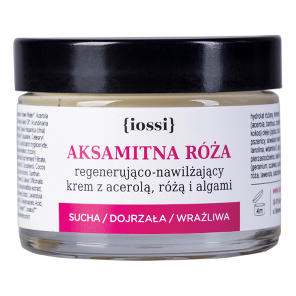 Iossi Aksamitna Róża regenerująco nawilżający krem z acerolą różą i algami 15ml
