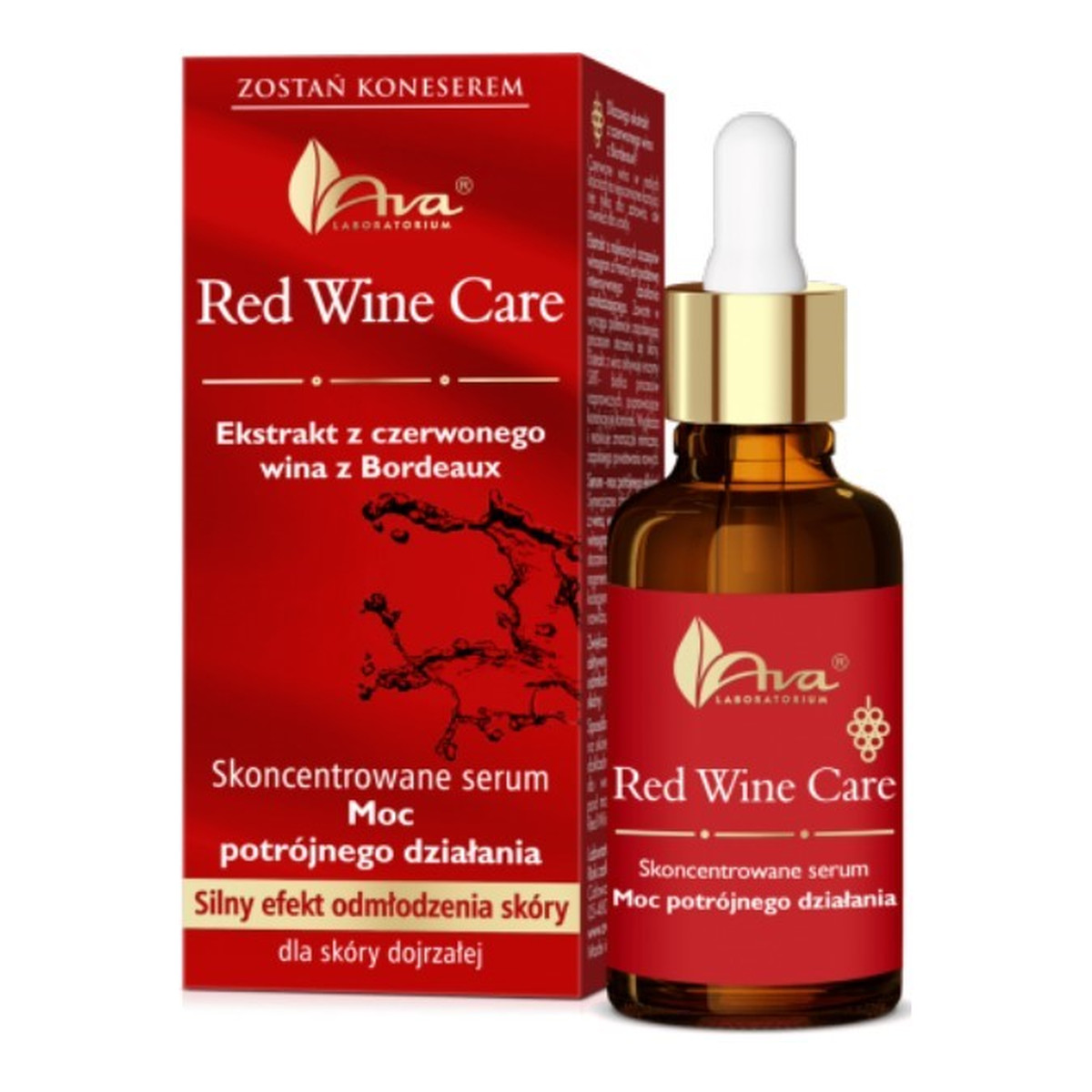 Ava Laboratorium Red Wine serum skoncentrowane do skóry dojrzałej - Moc potrójnego działania 30ml