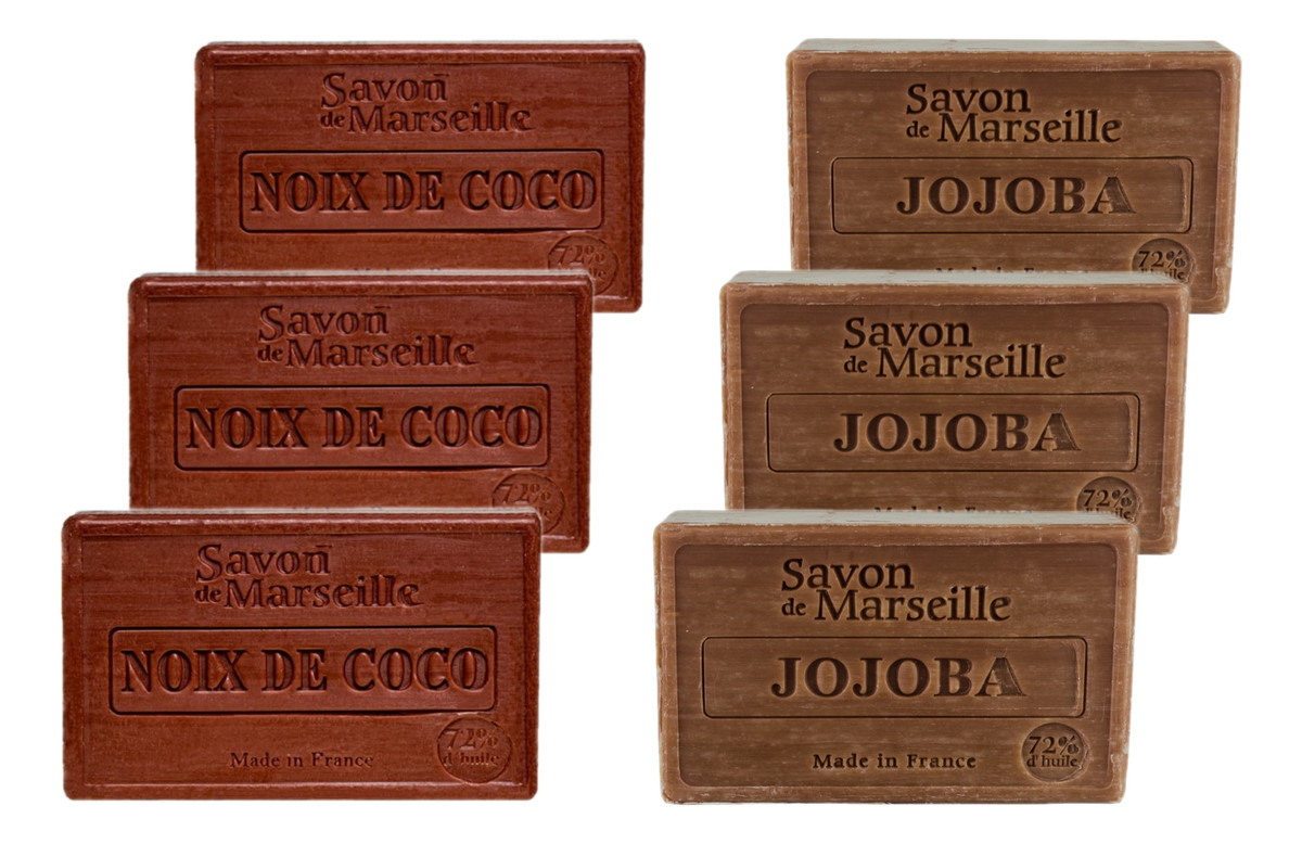 Mydło marsylskie 3x Kokos + 3xJojoba