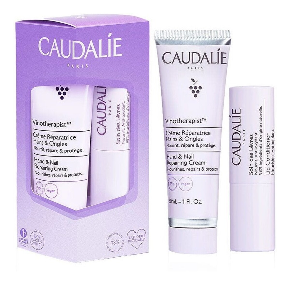 Zestaw regenerujący krem do rąk i paznokci 30ml + odżywczy balsam do ust 4.5g