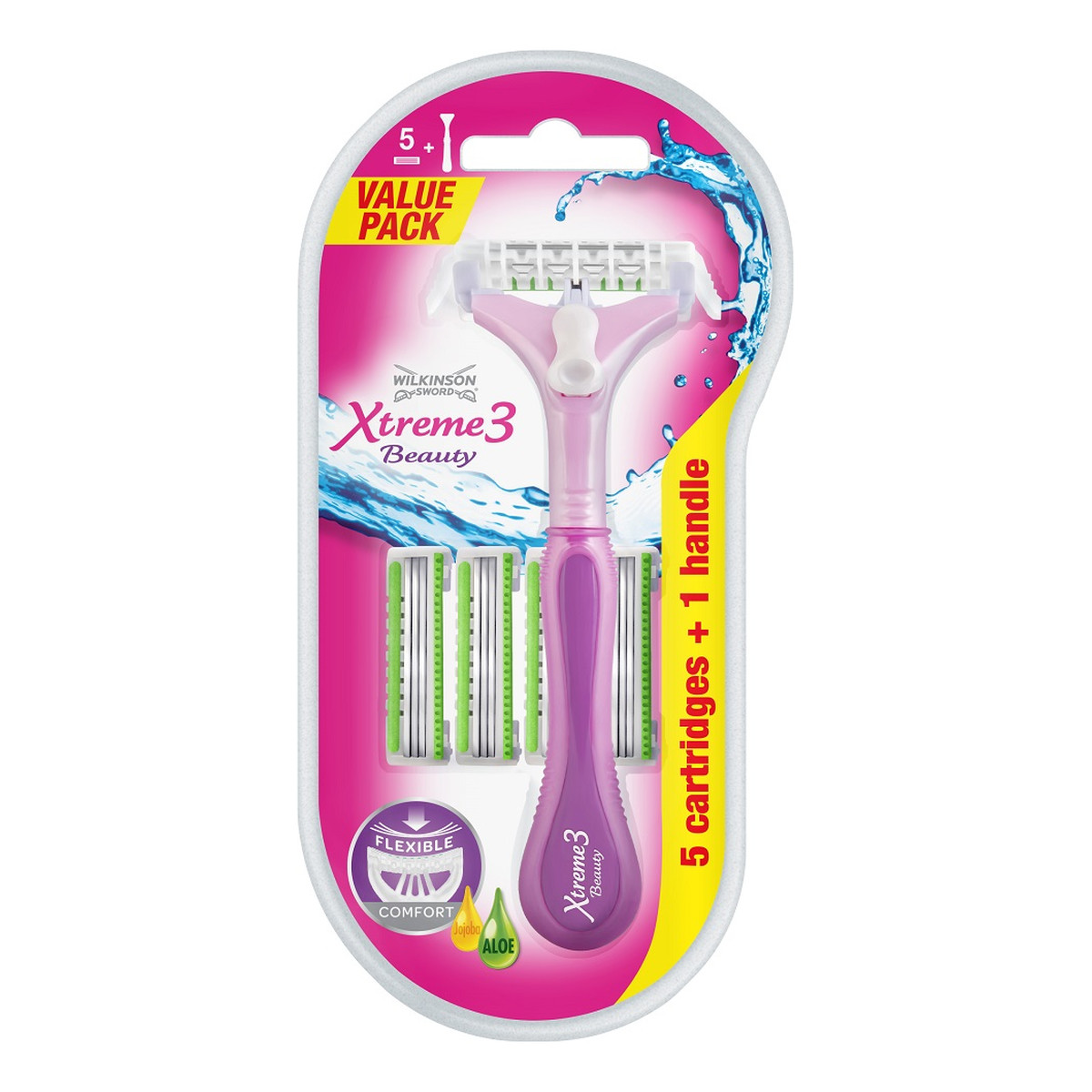 Wilkinson Xtreme3 beauty maszynka do golenia z wymiennymi wkładami dla kobiet + 5 wkładów