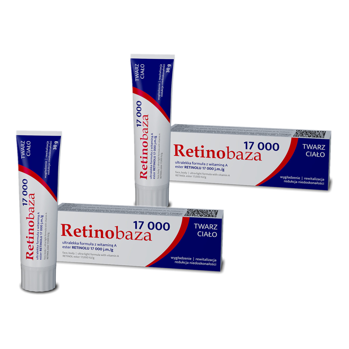 Retinobaza RETINOBAZA 17000 Krem farmaceutyczny z witaminą A 2x30ml