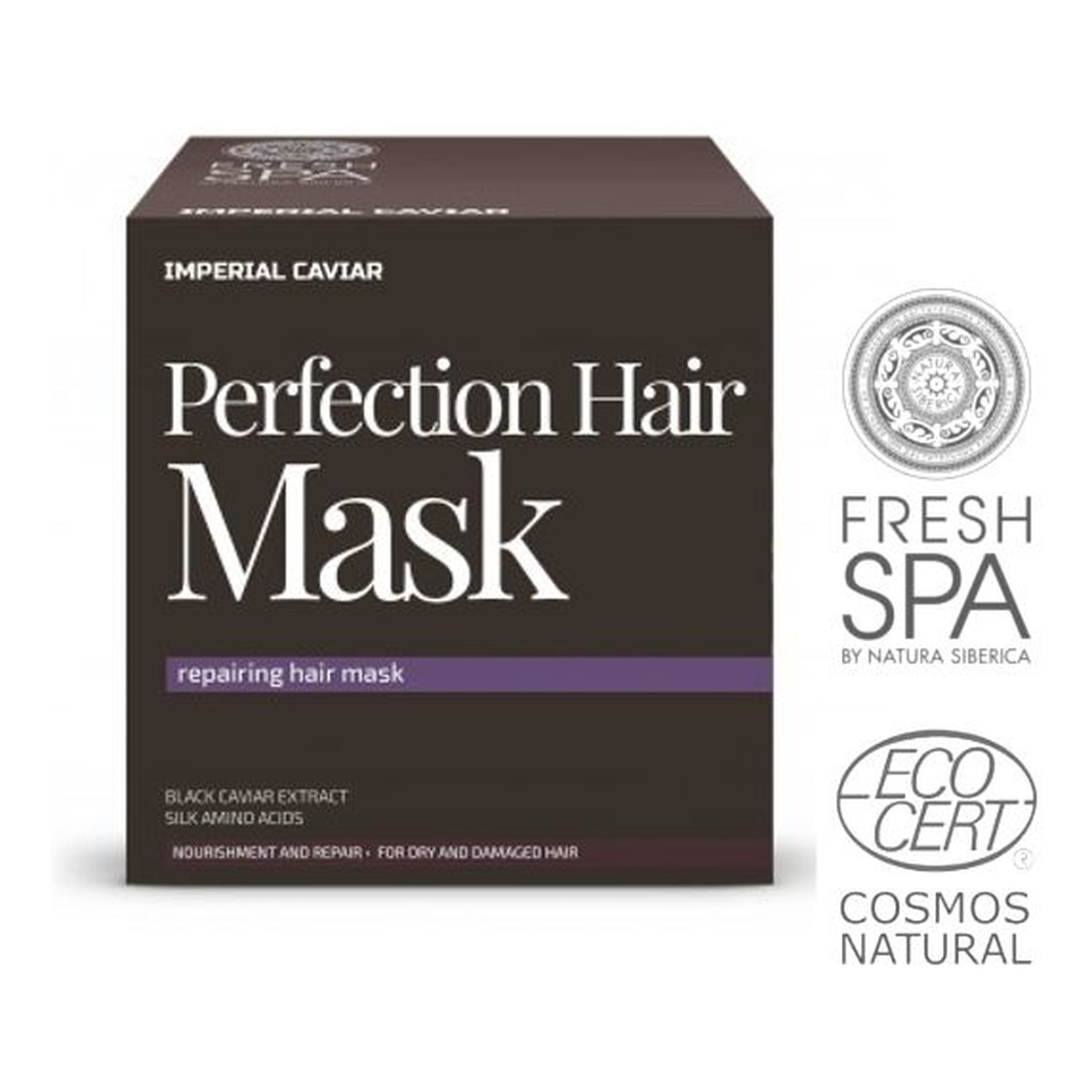 Natura Siberica Fresh Spa Perfection Hair Mask Black Caviar Extract regenerująca maska do włosów 400ml