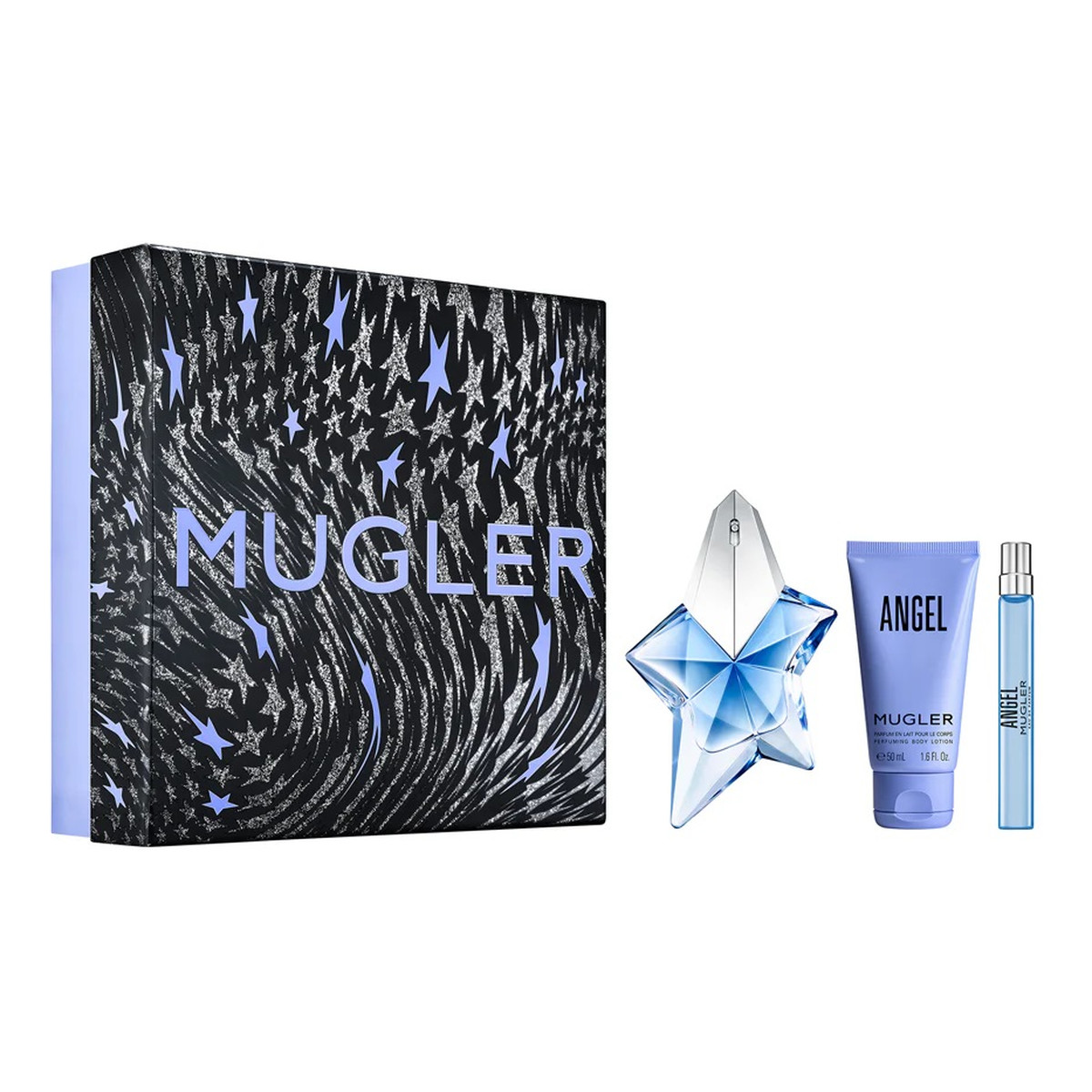 Thierry Mugler Angel Zestaw woda perfumowana spray 50ml + balsam do ciała 50ml + woda perfumowana spray 10ml