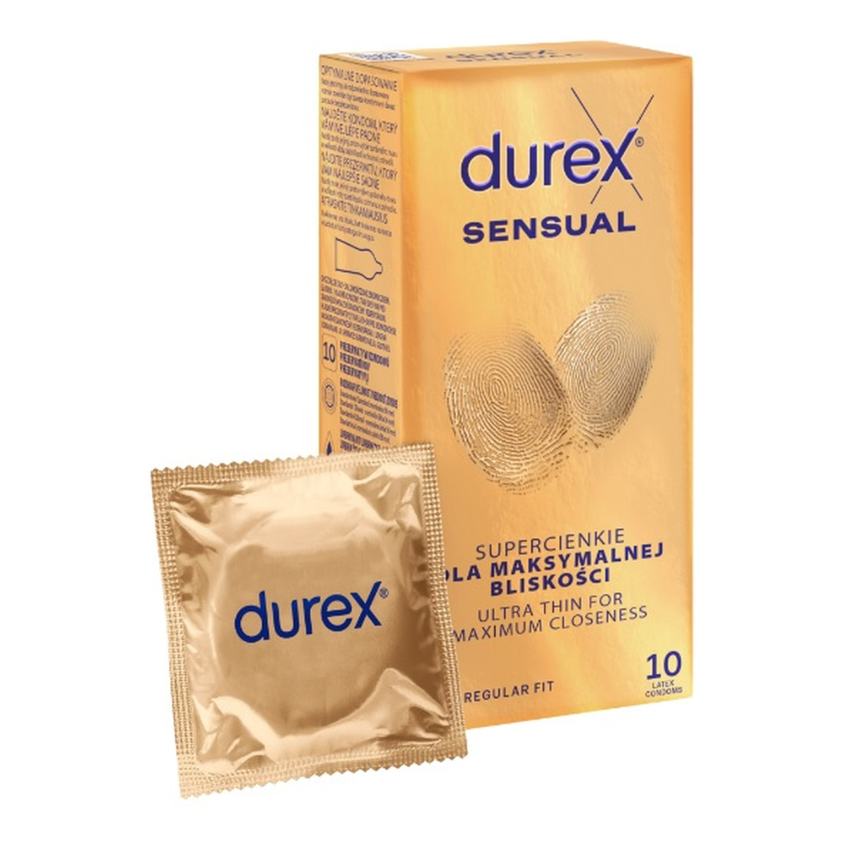 Durex Sensual super cienkie prezerwatywy lateksowe 10szt