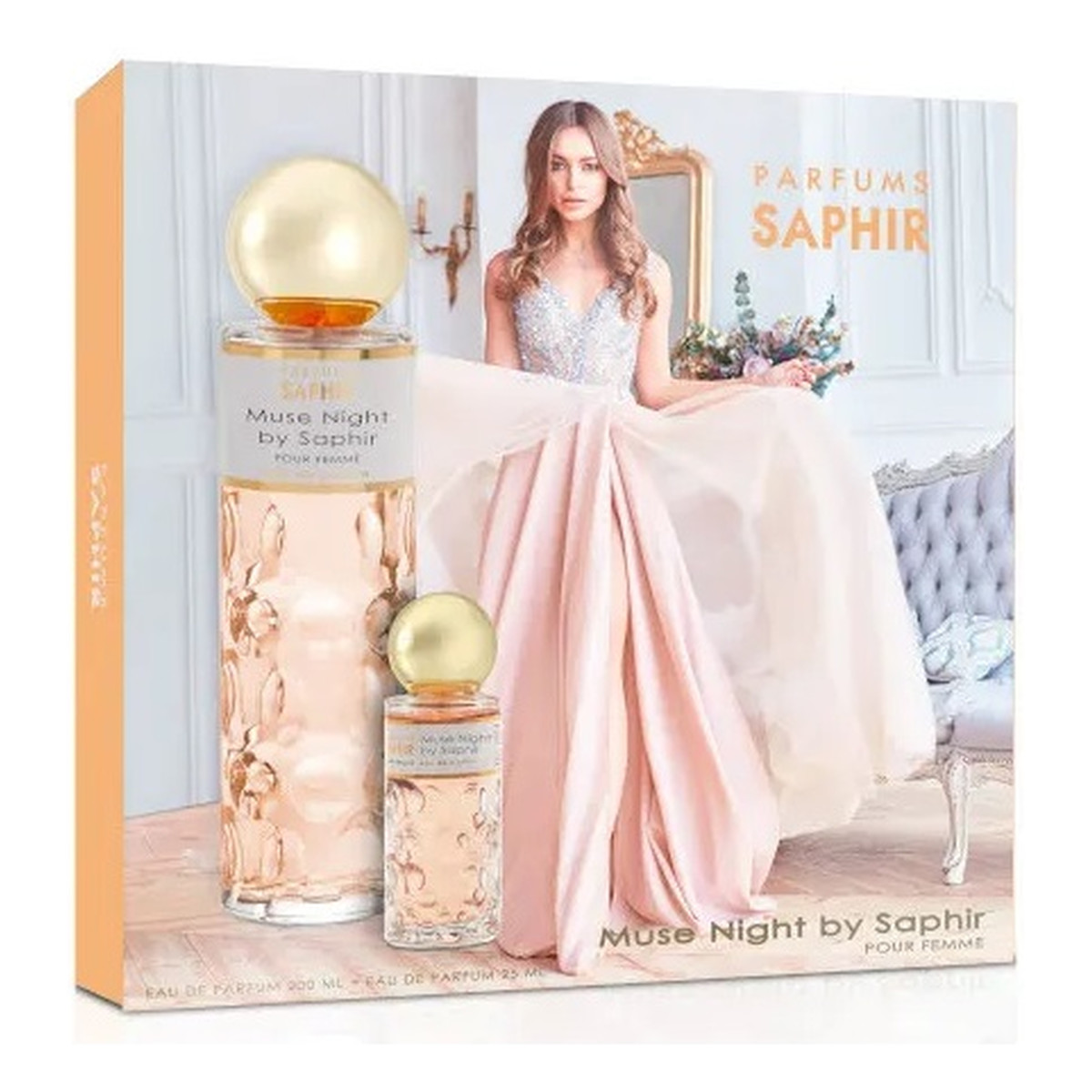 Saphir Muse Night Pour Femme Zestaw woda perfumowana spray 200ml + woda perfumowana spray 25ml