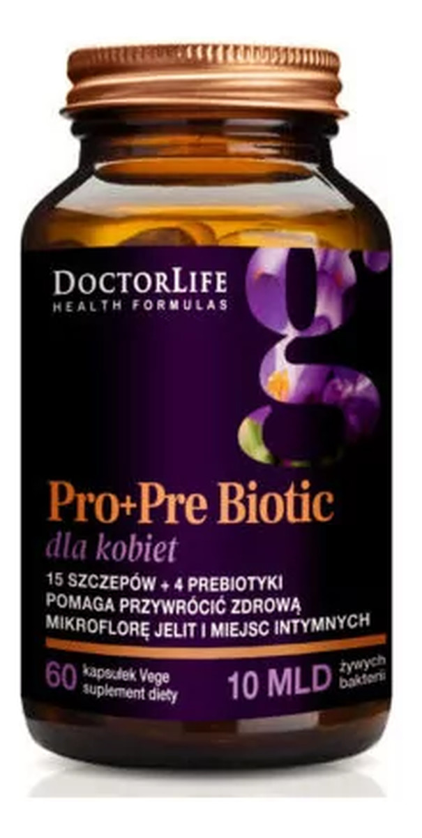 Probioflora women probiotyki dla kobiet 14 szczepów & 4 prebiotyki suplement diety 60 kapsułek