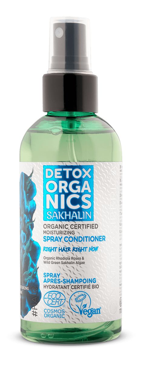 Organiczna nawilżająca odżywka do włosów w sprayu Detox Organics Sakhalin