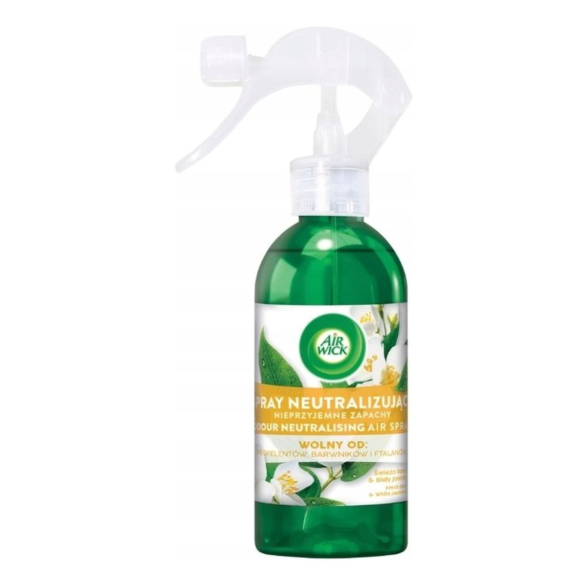 Air Wick Spray neutralizujący nieprzyjemne zapachy Świeża Rosa & Biały Jaśmin 237ml