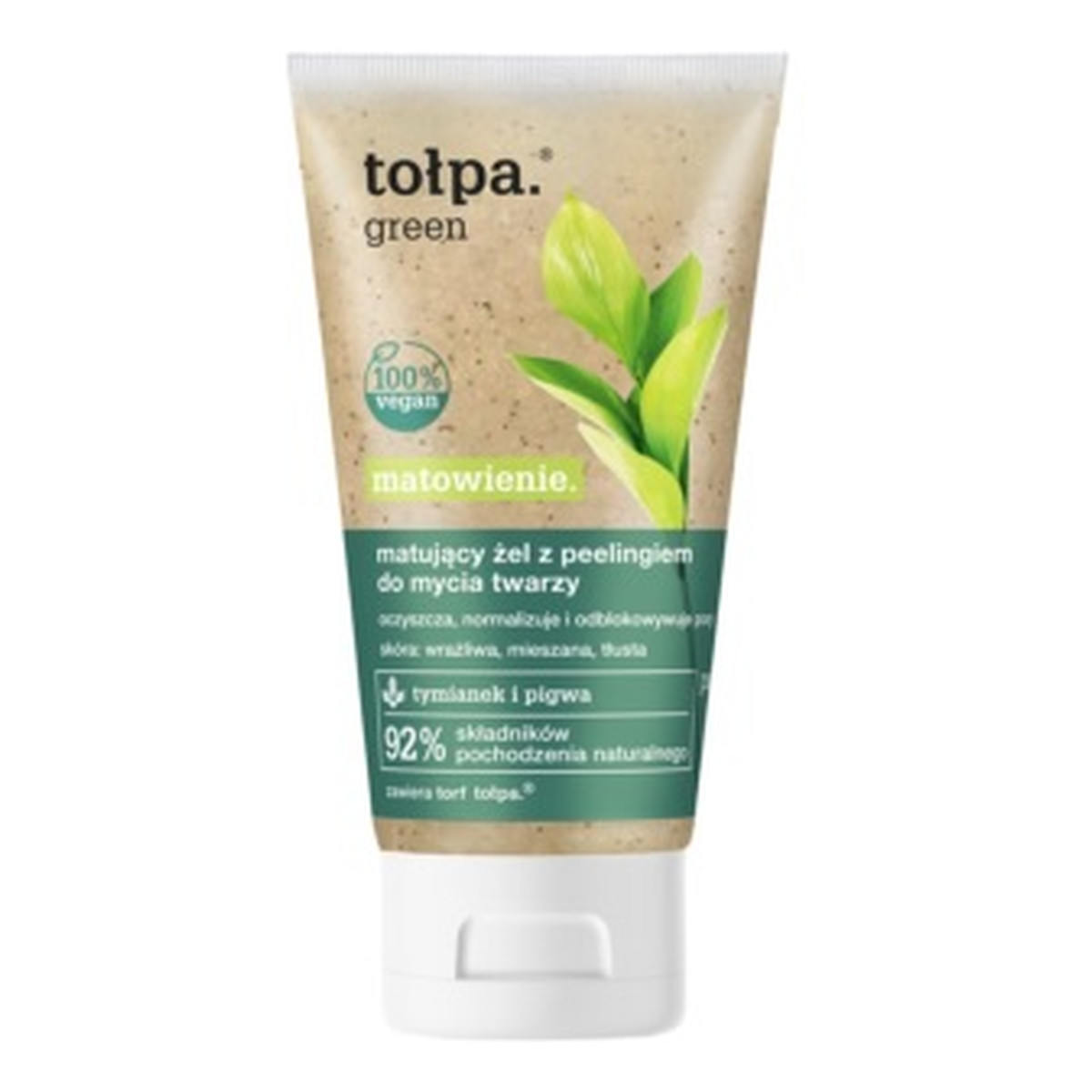 Tołpa Green matujący żel-peeling do mycia twarzy 150ml