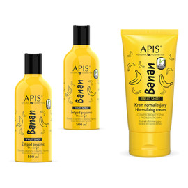 Żel pod prysznic 2x 500ml + Krem normalizujący 50ml Banan