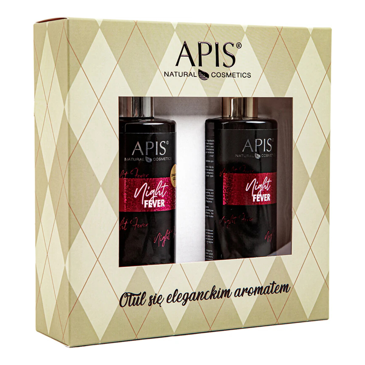 Apis Night Fever Zestaw rozświetlający balsam do ciała 300ml + nawilżający żel do mycia ciała 300ml