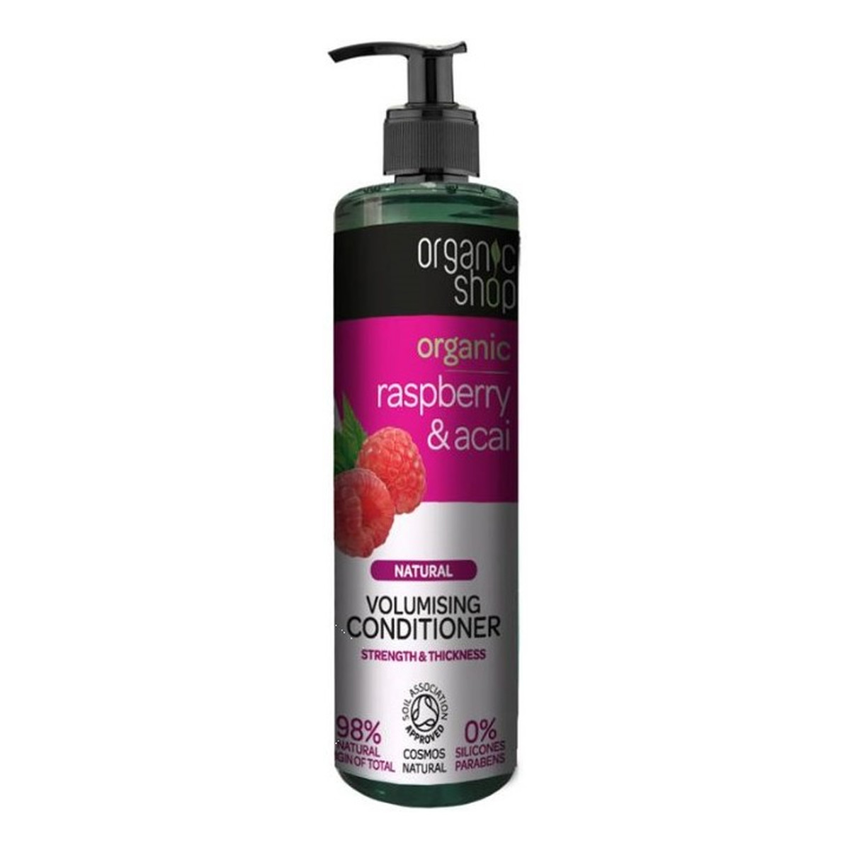 Organic Shop Balsam do włosów zwiększający objętość Malina & Acai 280ml