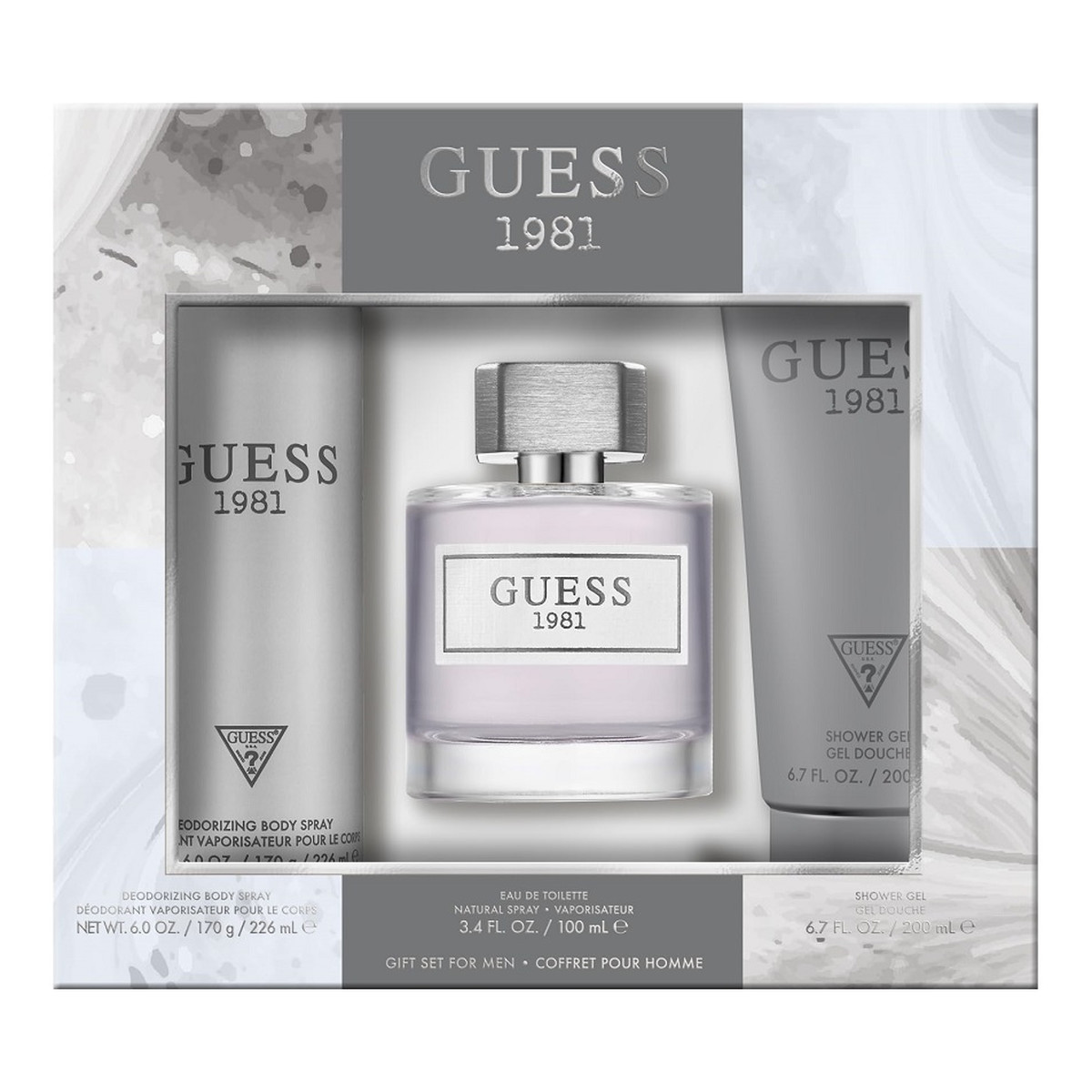 Guess 1981 Zestaw woda toaletowa spray 100ml + dezodorant spray 226ml + żel pod prysznic 200ml