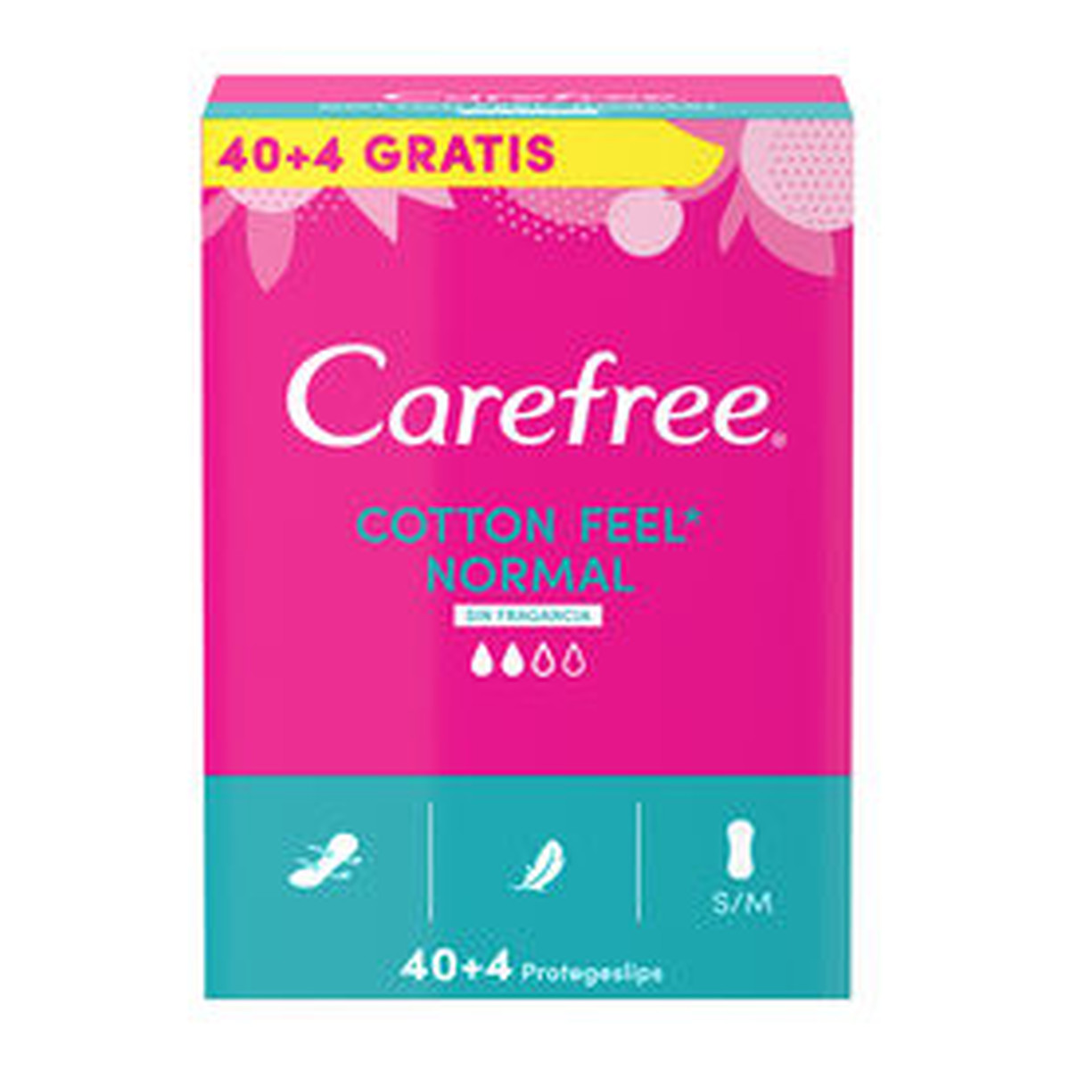 Carefree Wkładki higieniczne Normal Cotton Feel (44 sztuki)