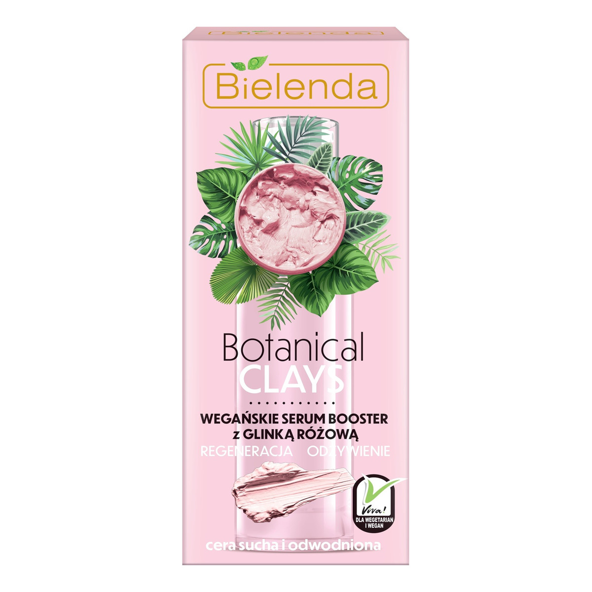 Bielenda Botanical Clays Wegańskie Serum Booster do twarzy z różową glinką 30ml