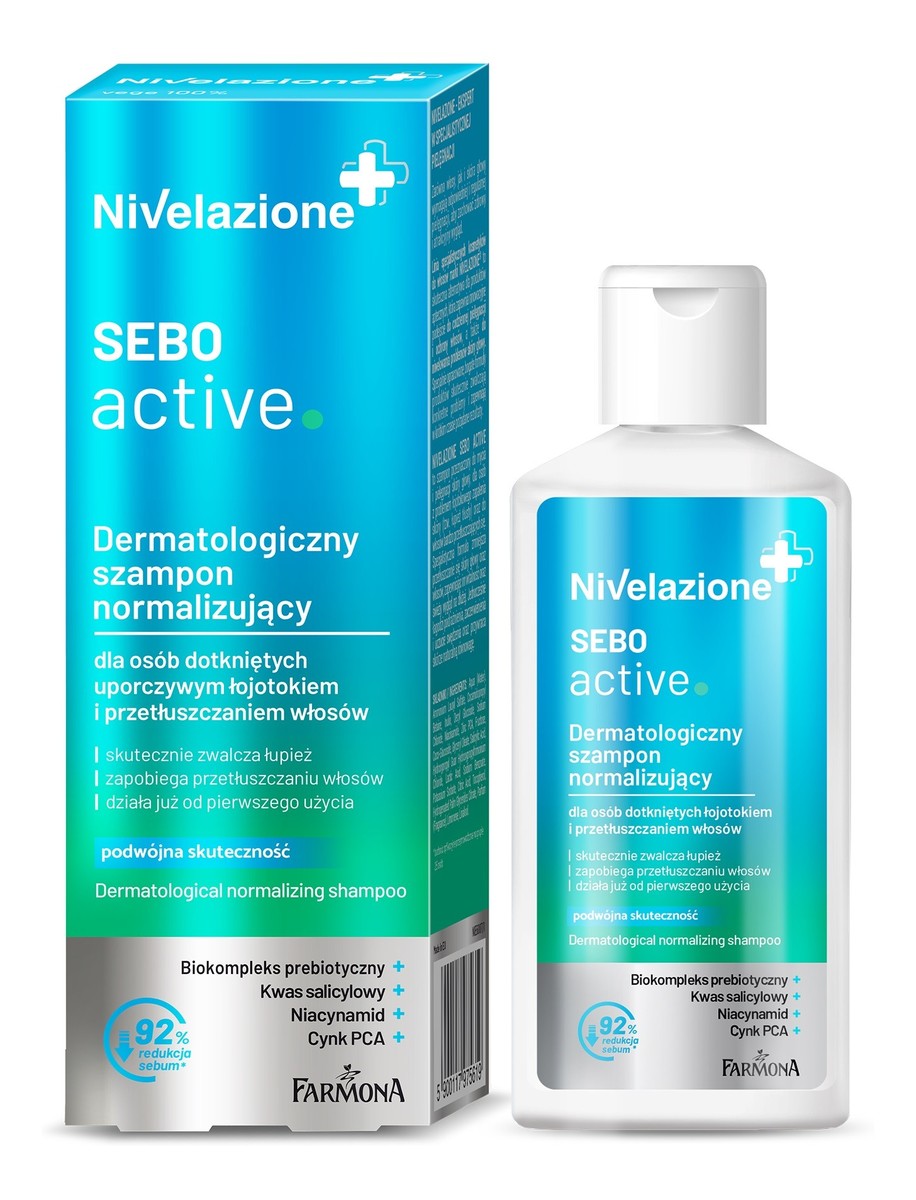 Dermatologiczny Szampon normalizujący Sebo Active do włosów przetłuszczających się i z łojotokiem