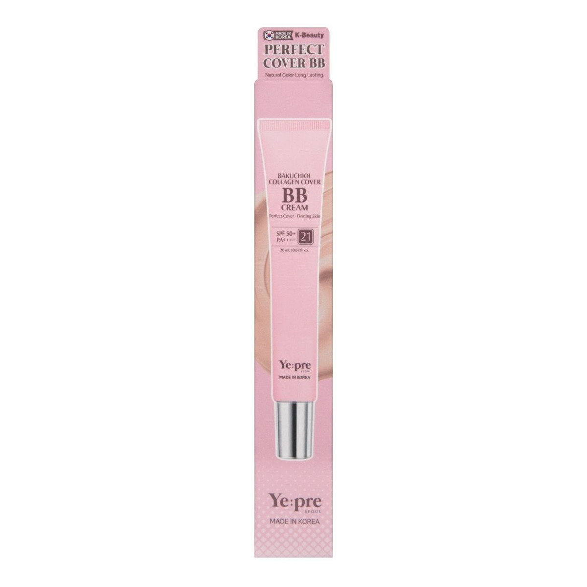 Yepre Bakuchiol Collagen Cover Krem BB Spf50 z bakuchiolem i kolagenem 20ml