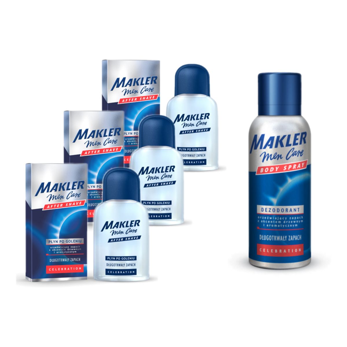 Bi-es Makler Celebration Woda po goleniu 3szt. + Dezodorant w sprayu