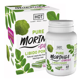 Pure moringa + damiana libido power suplement diety dla kobiet na libido 60 kapsułek