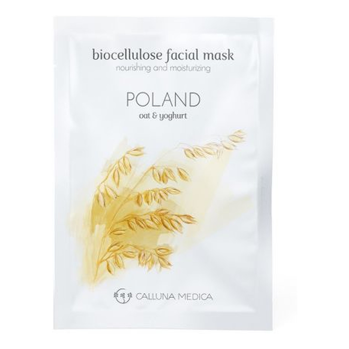 Calluna Medica Poland Nourishing & Moisturizing Biocellulose Facial Mask odżywczo-nawilżająca maseczka z biocelulozy Oat & Yoghurt 12ml