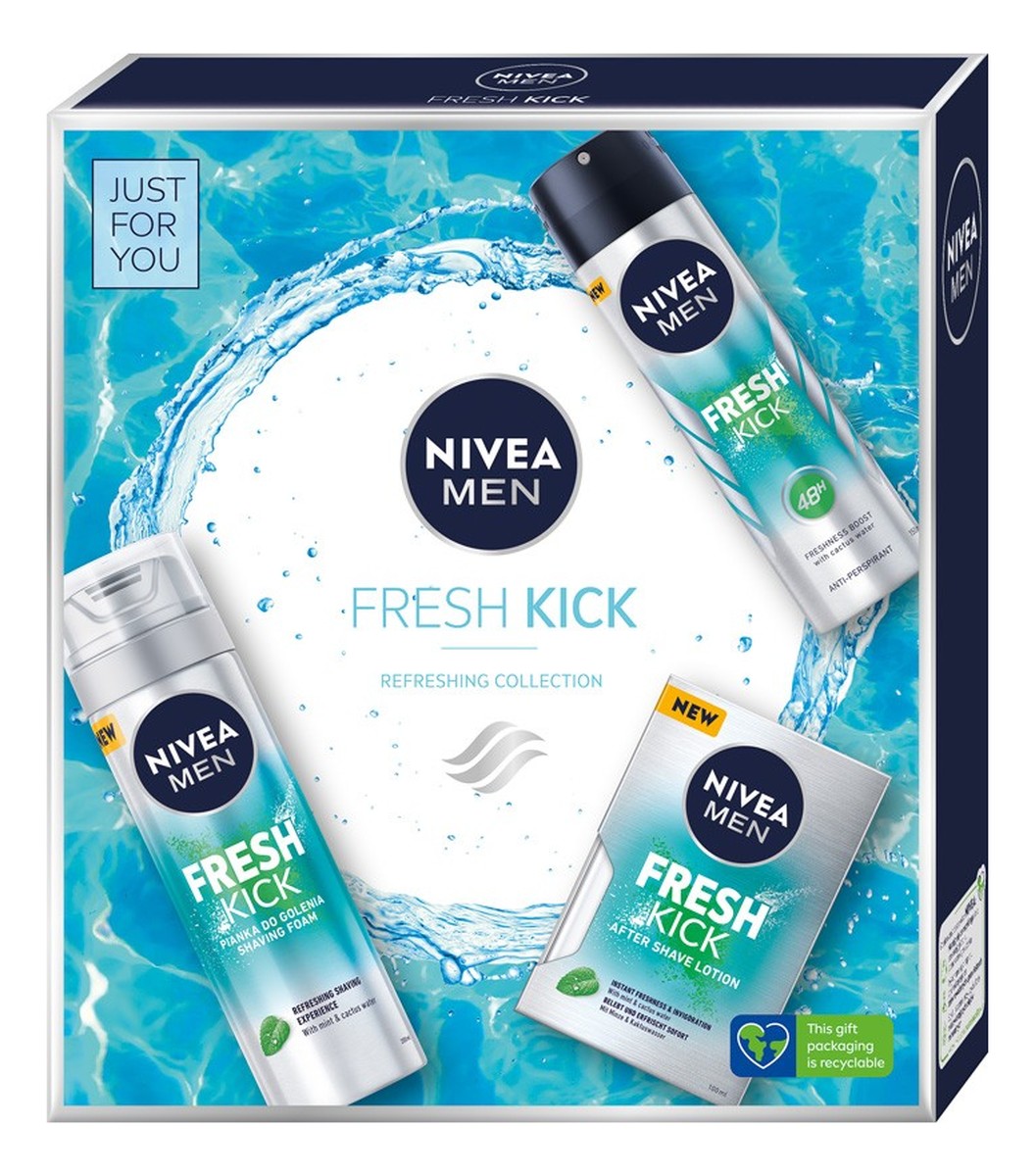 Zestaw prezentowy Fresh Kick deo spray + pianka do golenia + woda po goleniu