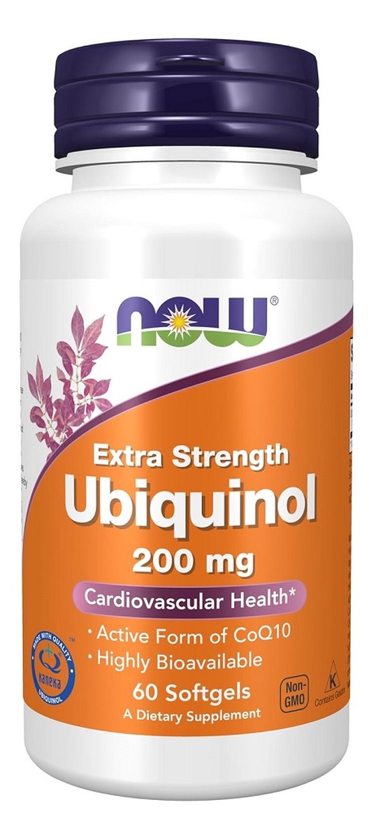 Extra strength ubiquinol 200mg suplement diety 60 miękkich kapsułek
