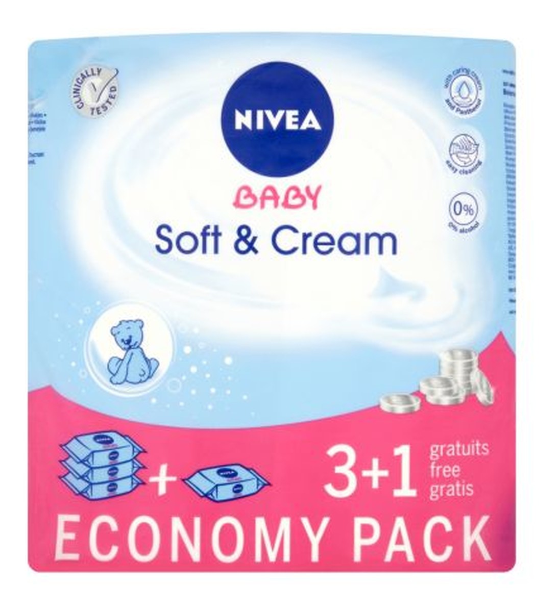 Soft & Cream Chusteczki 4 x 63 sztuki