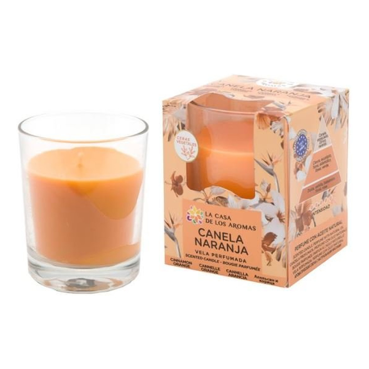 La Casa De Los Aromas Świeca zapachowa Cynamon-Pomarańcza 140g