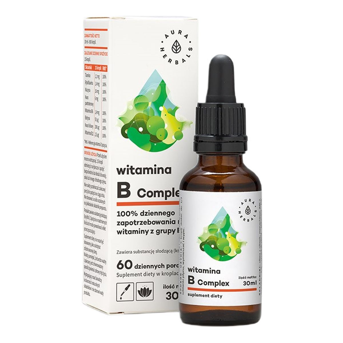 Aura Herbals Witamina b complex suplement diety 30ml