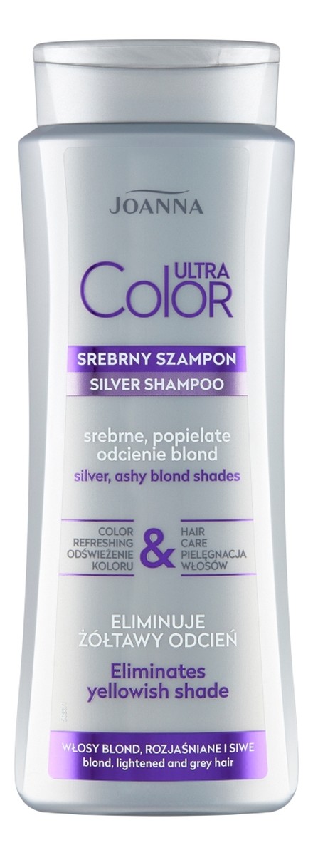 Ultra color srebrny szampon do włosów srebrne popielate odcienie blond